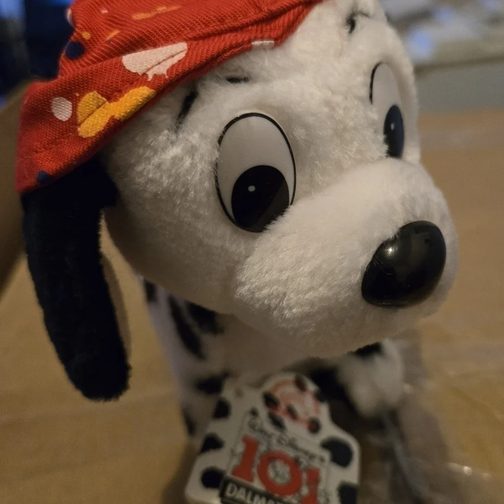 Disney 101 Dalmatians Applause Dog W/ Paint Splatter Red Hat Plush Vintage NEW🐾